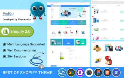 Medico Mega Medicine–Drug Pharmacy Shopify 2.0 Premium Responsive Theme