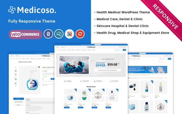 Medicoso - Tema WooCommerce Responsif Toko Medis