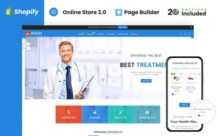 Tema Shopify Toko Kesehatan & Obat Mediex