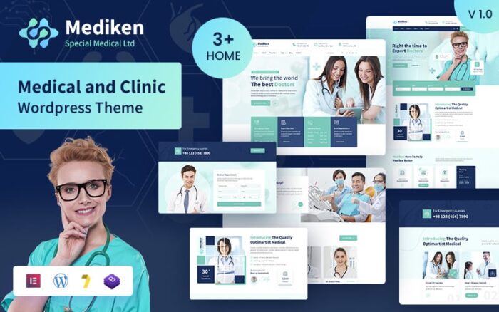 Mediken - Tema WordPress Layanan Medis & Klinik.