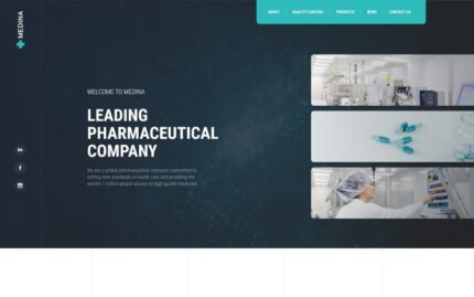 Medina - Pharmaceutical Company Modern HTML Landing Page Template