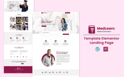 MedLearn - Medical Treatment and Education Elementor Landing Page