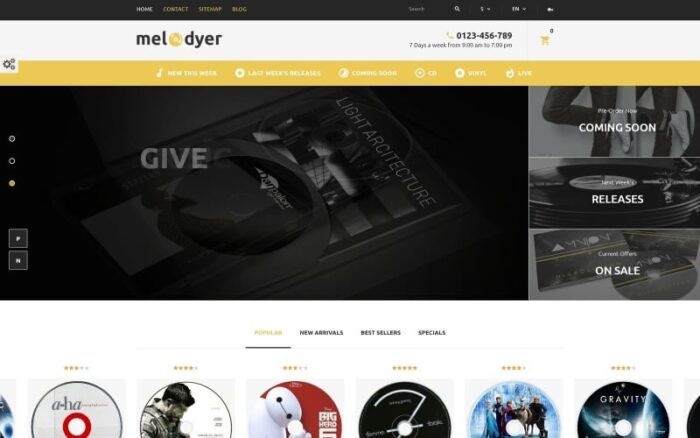 Melodyer - Tema PrestaShop Responsif Toko Audio