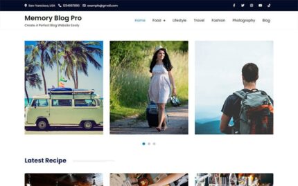 Memory Blog Pro - Clean and Modern Blogging WordPress Theme