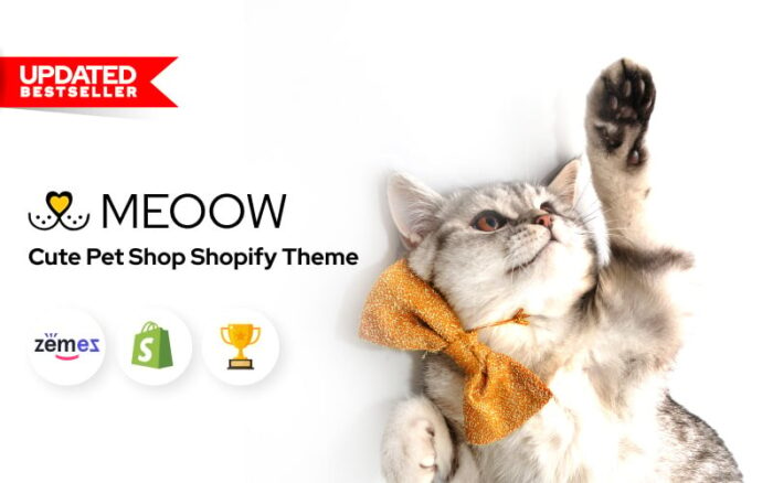 Meoow - Tema Shopify Toko Hewan Peliharaan Lucu