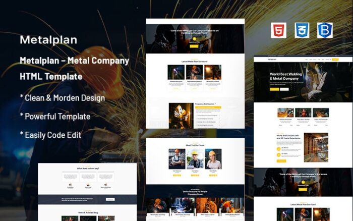 Metalplan – Templat Situs Web Perusahaan Logam