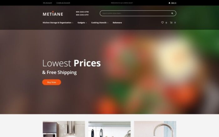 Metiane - Tema Magento Perlengkapan Dapur