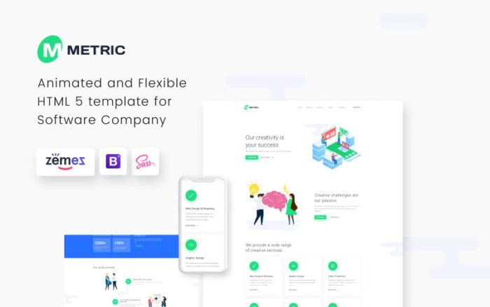 Metrik - Template Situs Web Agensi Digital Kreatif