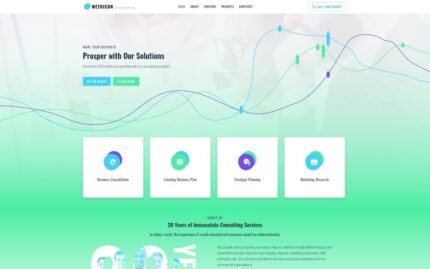 Metricon - Tema WordPress Elementor Bisnis Korporat