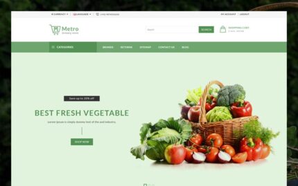 Metro Grocery and Vegetables OpenCart Template