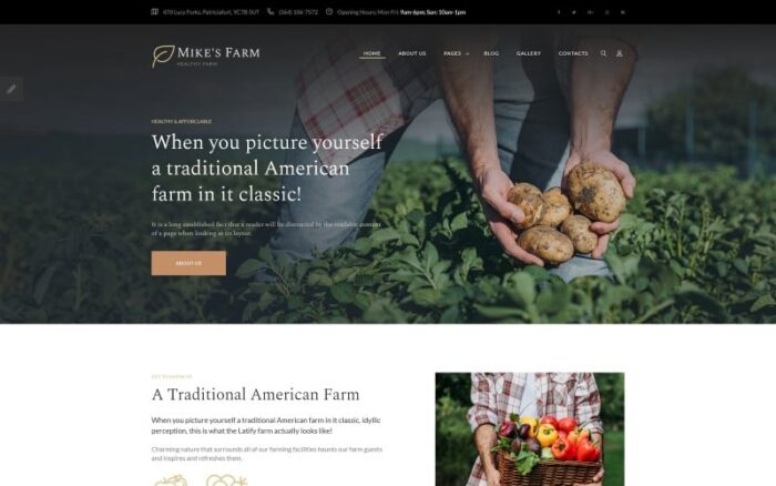 Mike's Farm - Template Joomla Sederhana yang Responsif terhadap Makanan