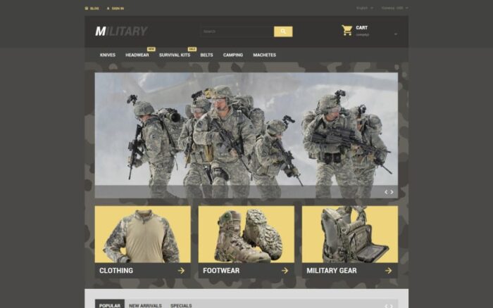 Tema PrestaShop Militer