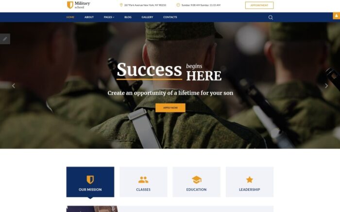 Template Joomla Responsif Sekolah Militer