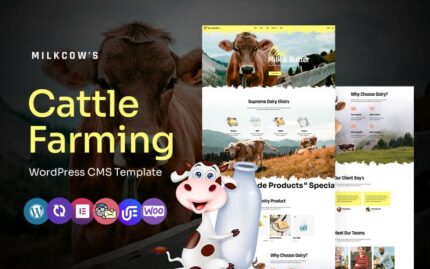 Milkcow - Cattle Farming And Milk Products Multipurpose WordPress Elementor Theme