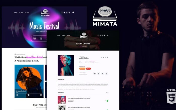 Templat Situs Web HTML5 Festival Musik Mimata