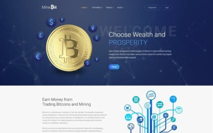 MineBit - Bitcoin Cryptocurrency WordPress Theme