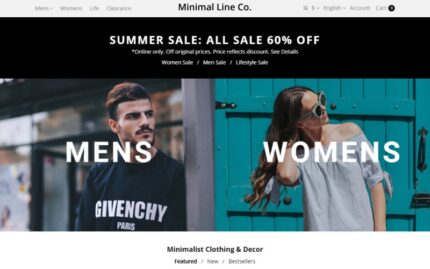 Minimal Line Co - Style Online Store OpenCart Template