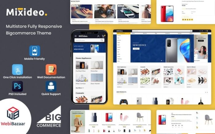 Mixidio - Tema BigCommerce Modular Serbaguna yang diberdayakan oleh Stencils