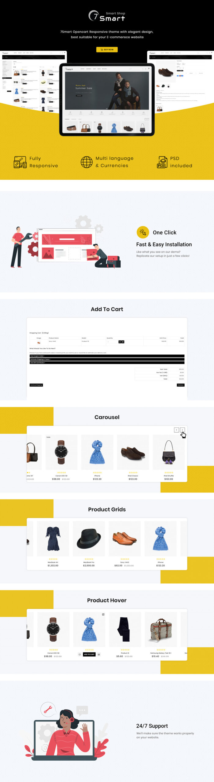 7Smart - Template OpenCart Toko Cerdas Serbaguna - Fitur Gambar 1