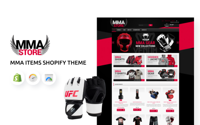 Tema Shopify Toko Olahraga Item MMA