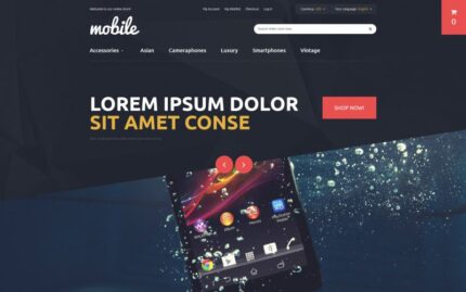 Mobile Phones and Accessories Magento Theme