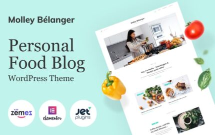 Molley Belanger - Blog makanan untuk tema WordPress bercerita