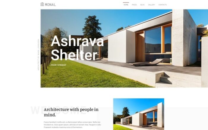 Monal - Template Joomla Multihalaman Arsitek yang Bersih