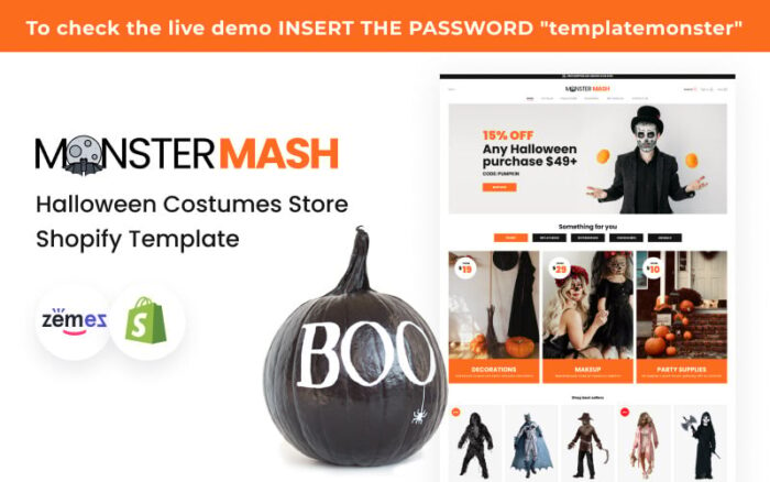 Monster Mash - Halloween Costumes Store Shopify Template