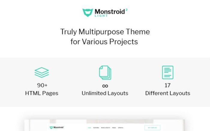 Monstroid2 Light - Template Situs Web Serbaguna