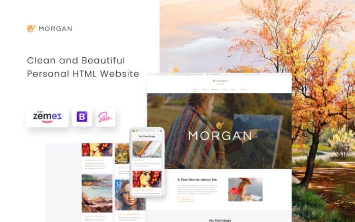 Morgan - Portofolio Artis Multihalaman HTML5