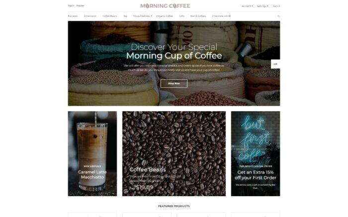 Morning Coffee - Template OpenCart Toko Kopi Online yang Ampuh