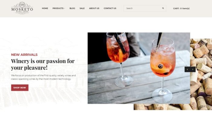 Mosketo - Template OpenCart Toko Anggur