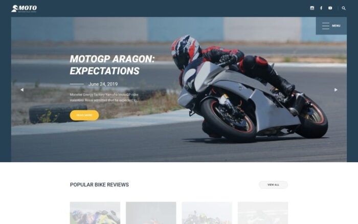 MOTO - Template Situs Web Olahraga Sepeda Motor