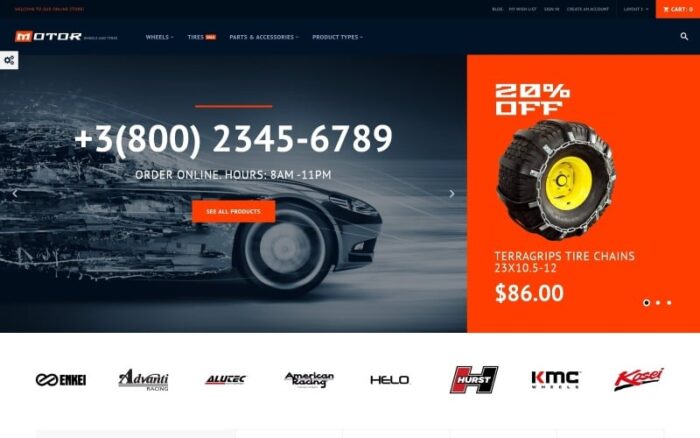 Motor - Car Services Magento Theme