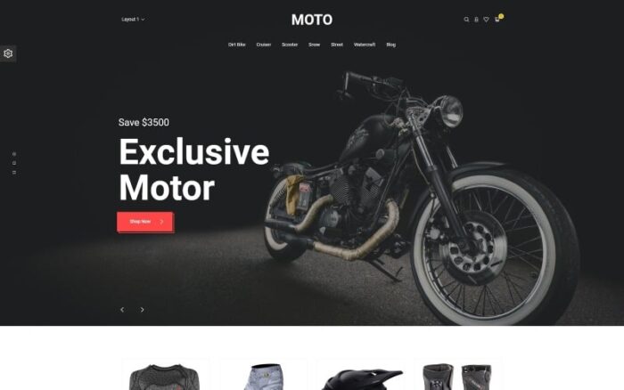 Tema Magento Toko Olahraga Motor