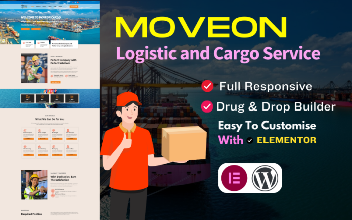 Moveon Logistic and Cargo Service Wordpress Theme