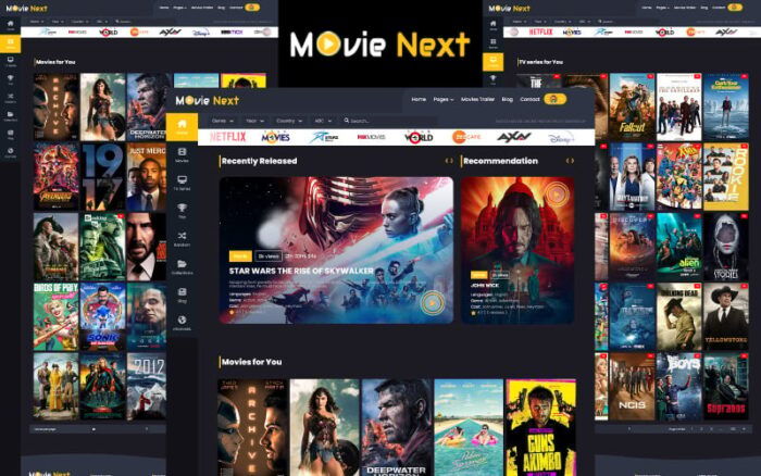 Movie Next - Template Situs Web Hiburan Responsif Film dan Serial TV Online