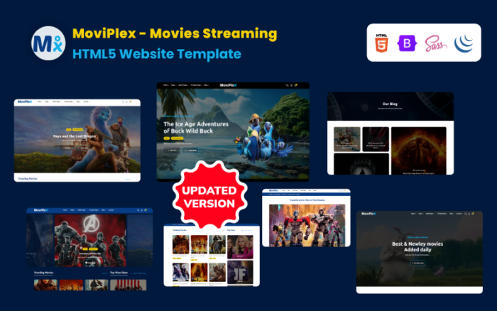 MoviPlex - Template Situs Web HTML5 Streaming Film