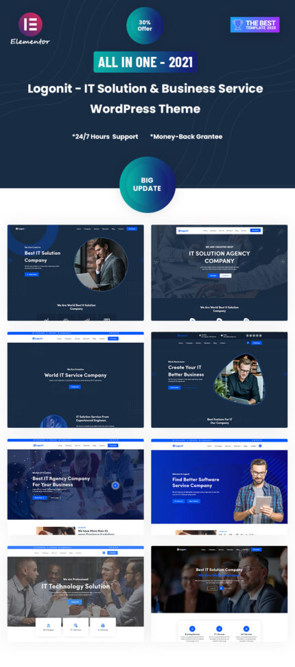 Logonit - Tema WordPress Responsif Solusi TI dan Layanan Bisnis - Fitur Gambar 1