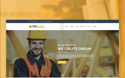 Msn Mistiri - Construction Website Template