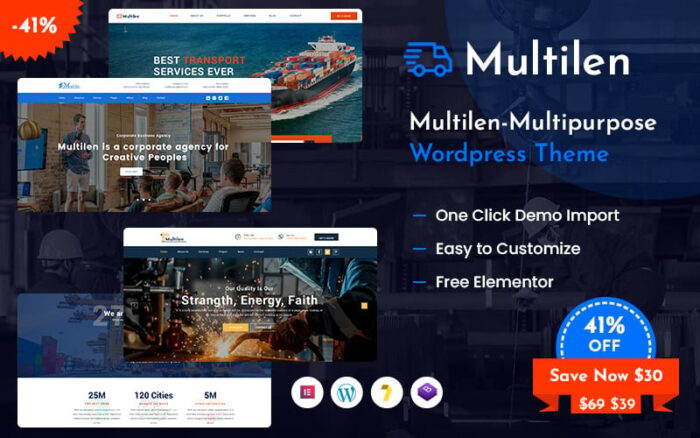 Multilen - Tema WordPress Bisnis Korporat & Serbaguna