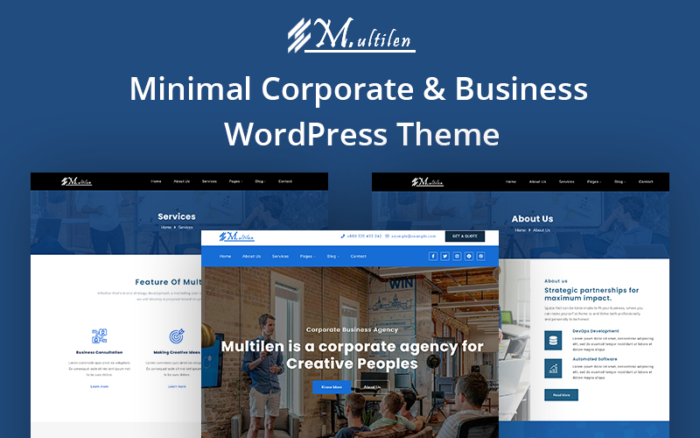 Multilen - Tema WordPress Perusahaan