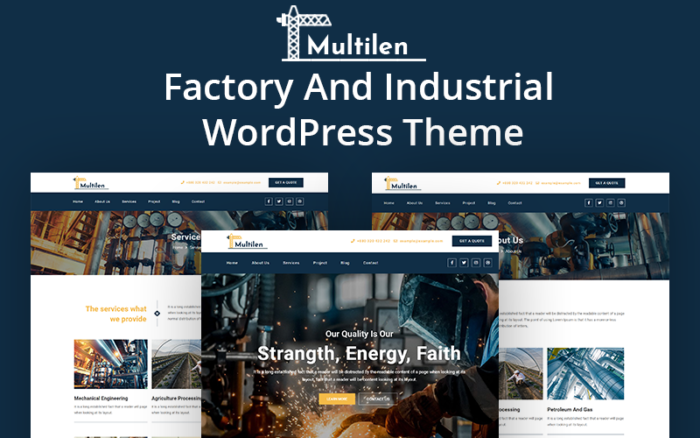 Industri & Pabrik Multilen WordPress