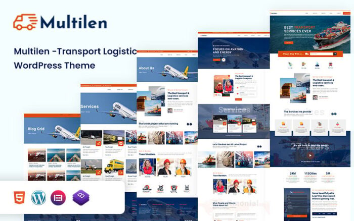 Tema WordPress Transportasi & Logistik Multilen.