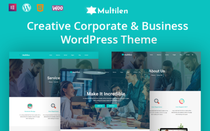 Multilent - Tema WordPress Perusahaan & Bisnis Kreatif