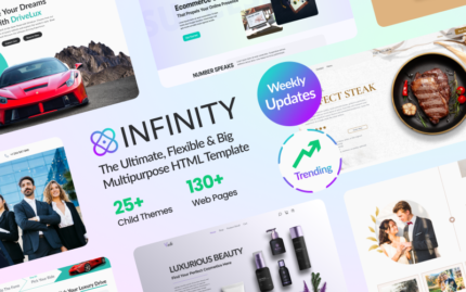 Multipurpose Infinity - Template Situs Web HTML Bootstrap yang Trendi