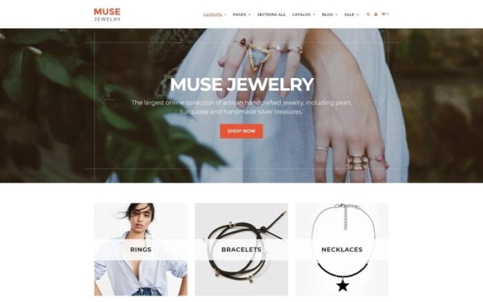 Tema Shopify Responsif Mode Perhiasan Muse