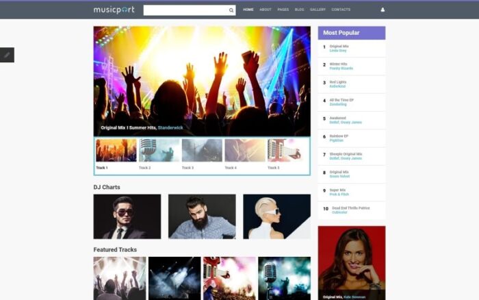 Template Joomla Responsif Portal Musik