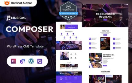 Musikal - Komposer dan Portofolio Musik Tema WordPress Elementor