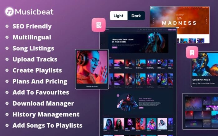 MusicBeat - Tema WordPress Streaming Musik Web